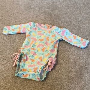 Ruffle Butts Citrus One Piece Rash Guard